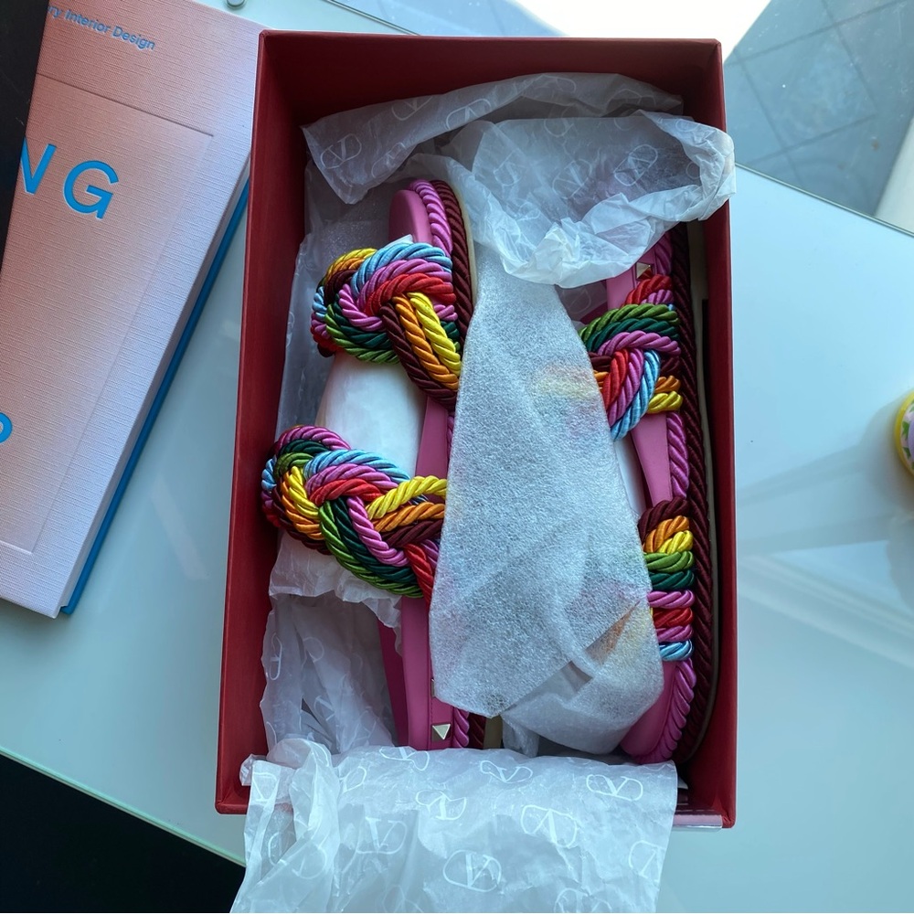 Valentino Multicolor Rope Sandals - Picture 3 of 8